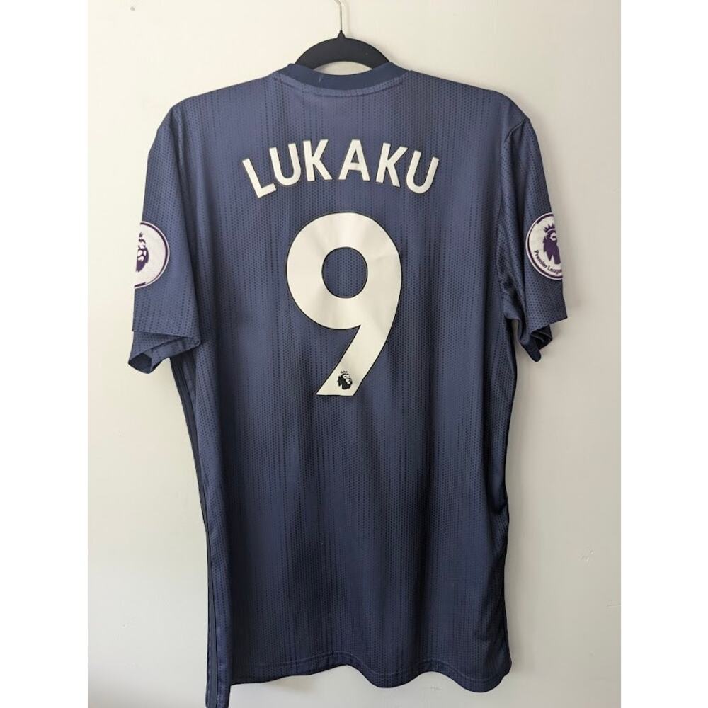 Manchester United Lukaku Jersey Large EPL Soccer Shirt